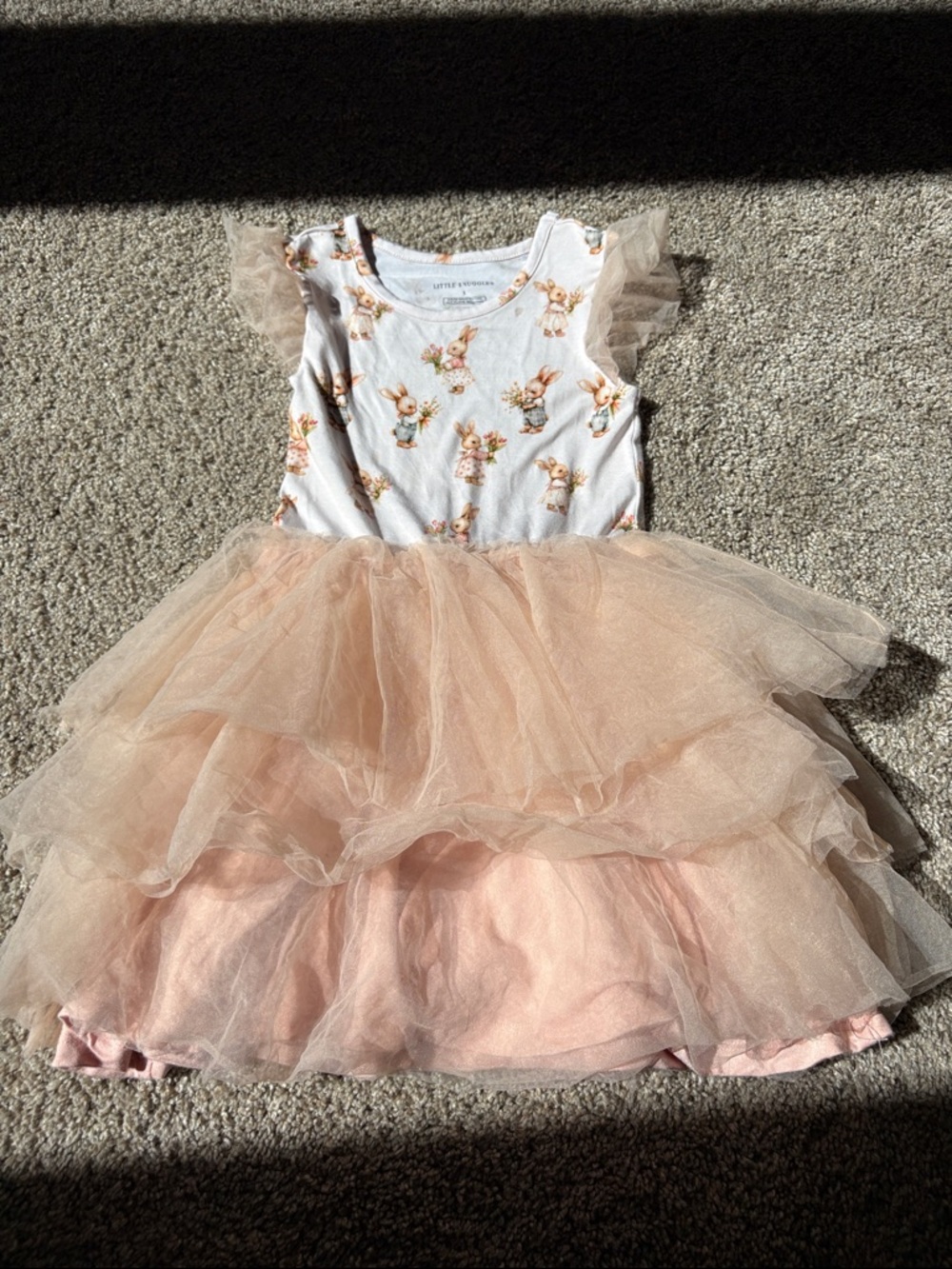 Little Unicorn Pink Tulle Floral Ballet Dress for Girls
